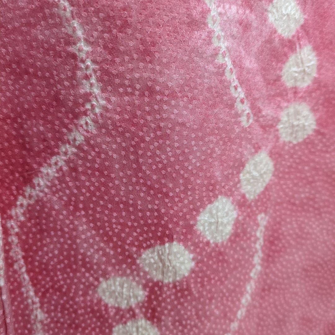 七五三７歳四つ身正絹絞りの着物と帯セット