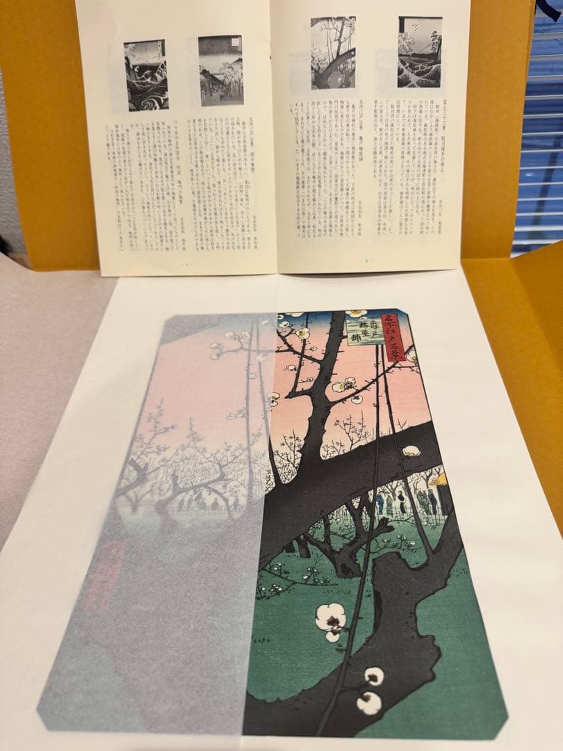 歌川広重 広重の四季　花と雨の絵『雪月花の内』手摺木版画 計２1枚