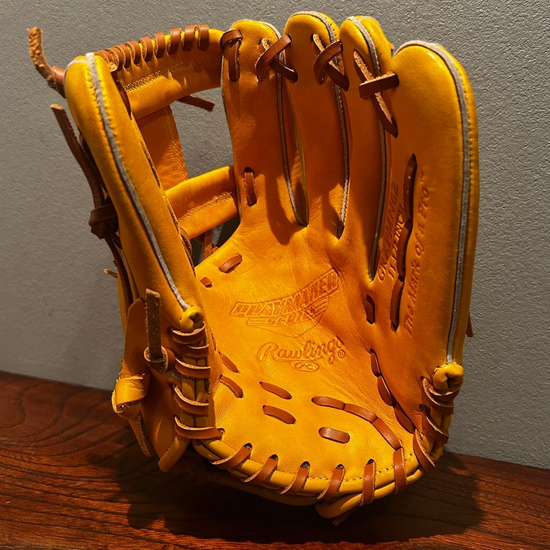 【匿名配送】Rawlings ローリングス 本革 ゴールドタン 軟式グローブ