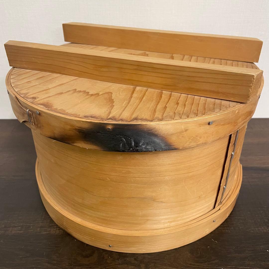 【12月限定】餅つき 蒸し器 和せいろ3段羽釜セット 木製昭和レトロお正月古民家