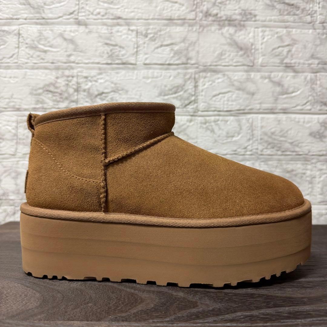 UGG クラシック ウルトラミニ プラットフォーム 24㎝ チェスナット