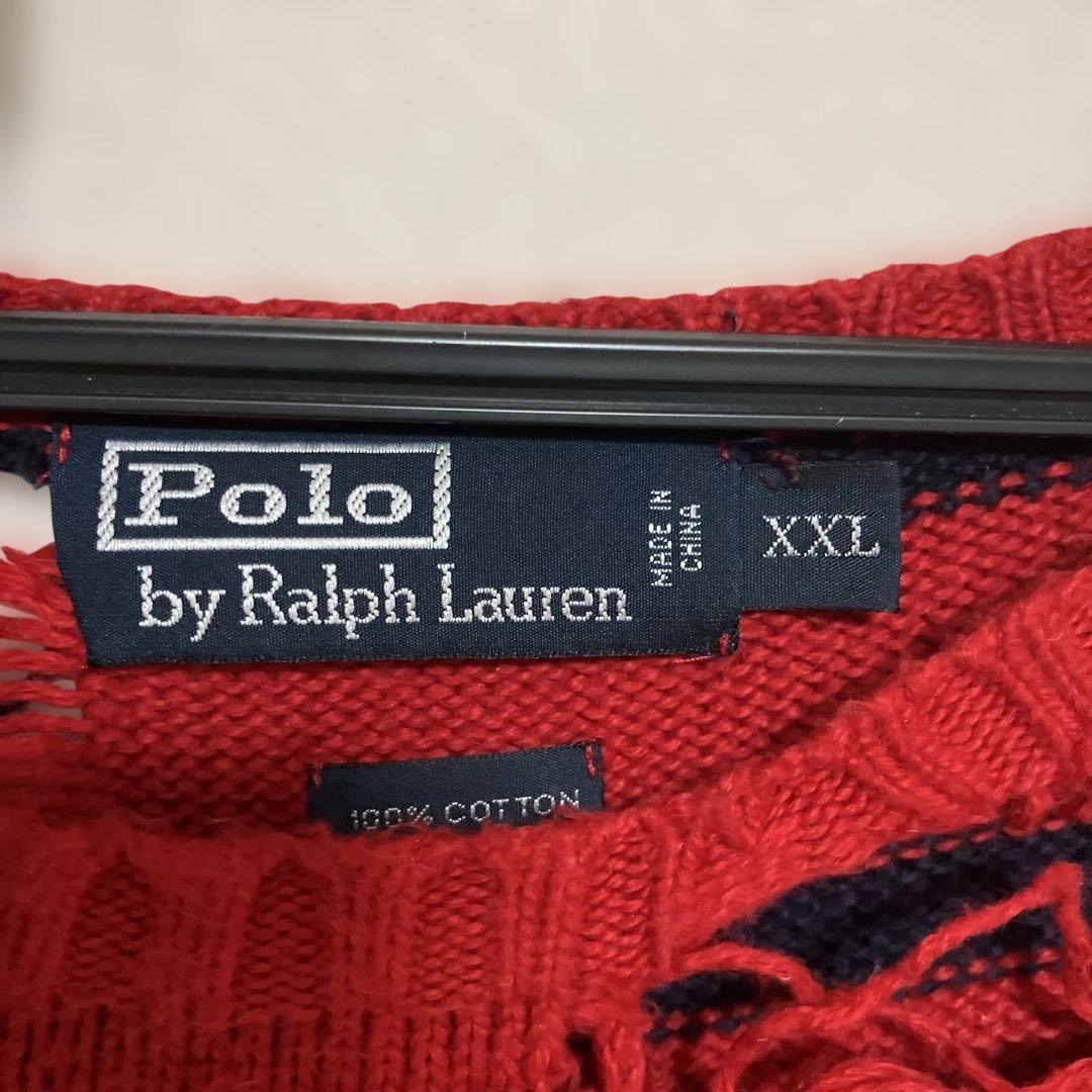 ポロ　ラルフローレン　ボーダー　ダメージ加工