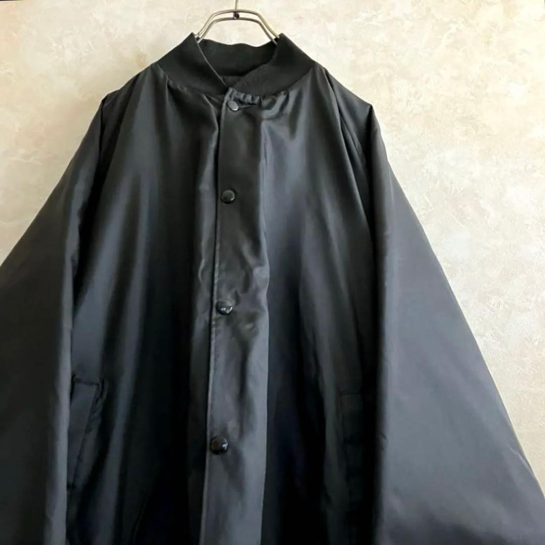 極美品 USA製 ASW オールブラック 中綿ナイロンジャケット 黒 XL