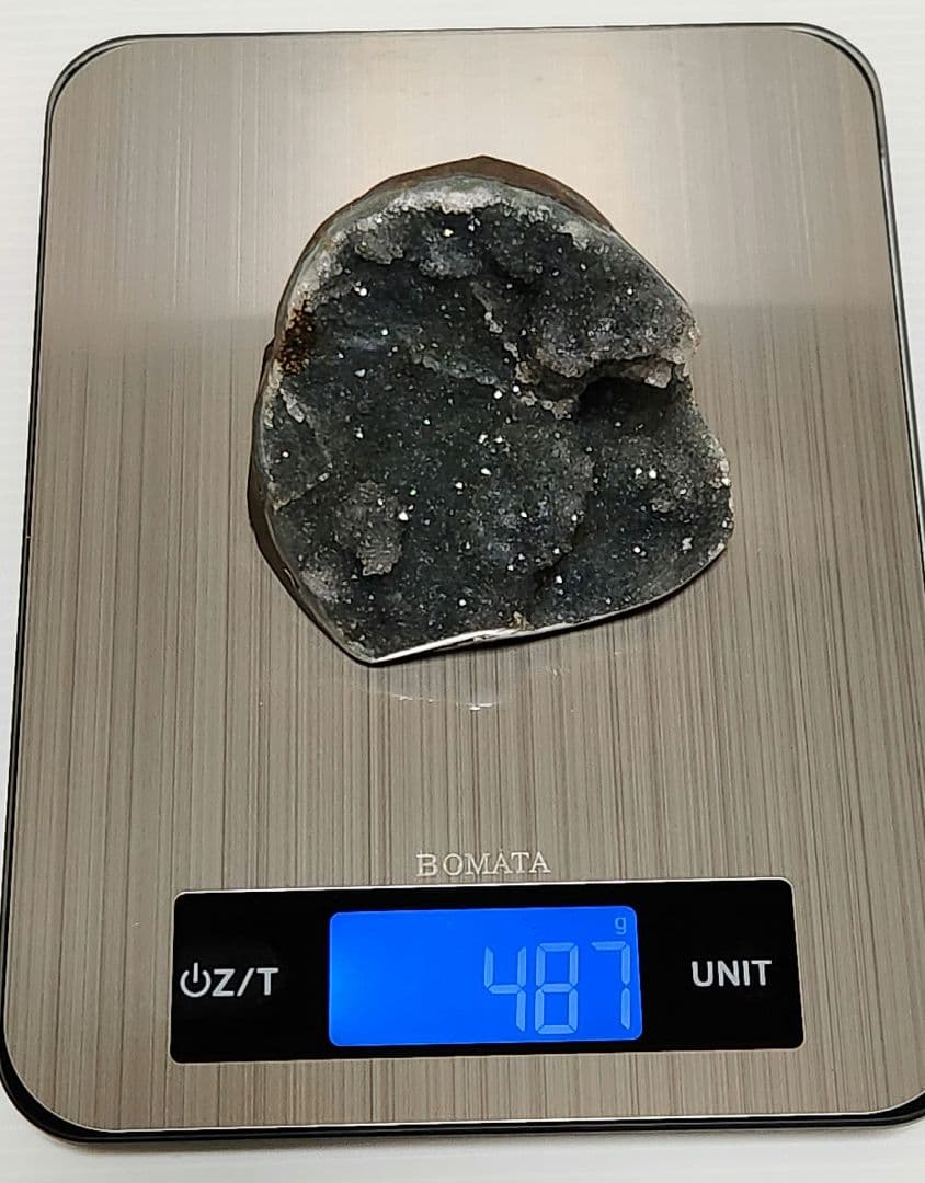 珍しい グリーン アメジストクラスター 置物 天然石 木台座付き