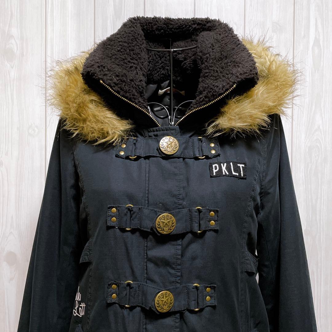 モッズコート ファー 黒 平成ギャル y2k グランジ ミリタリー d.i.a系