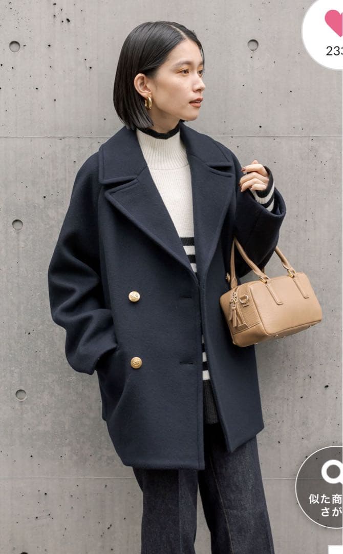 年内最終お値下げ♪☆新品未使用品☆【リヴドロワ】ラグラン ピーコート♪