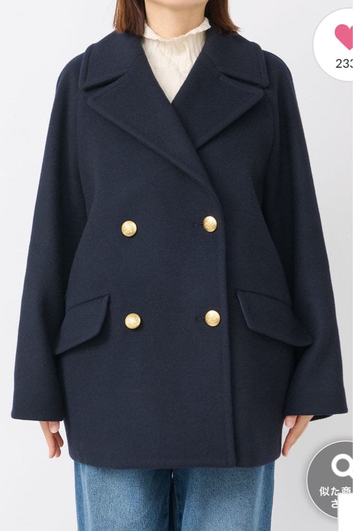 年内最終お値下げ♪☆新品未使用品☆【リヴドロワ】ラグラン ピーコート♪