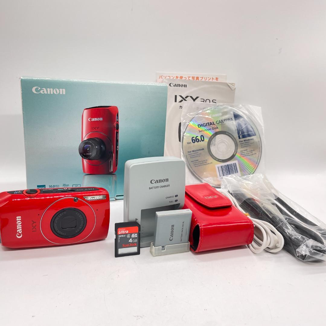 Canon IXY 30S RED【完動品・備品完備箱付き・転送特典無料あり】