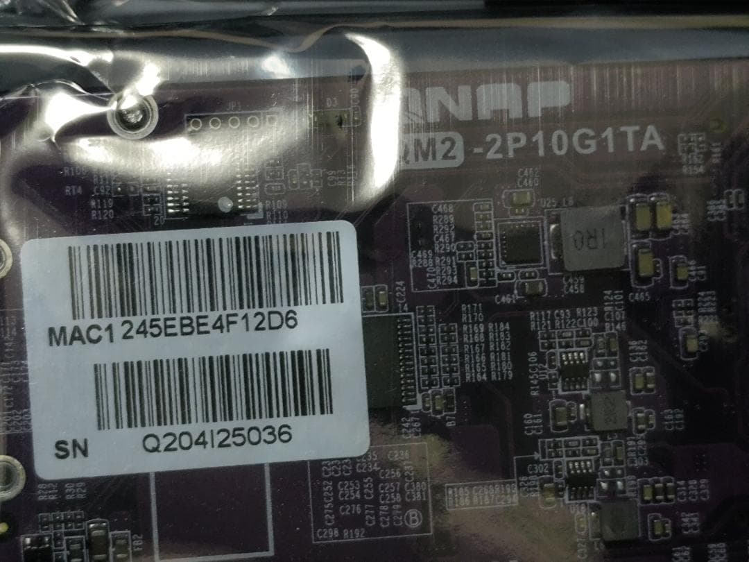 新品未開封QNAP QM2-2P10G1TA 拡張カード M.2×2 10G×1