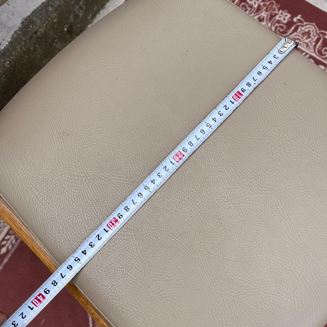 浜本工芸 ◾️木製オーク材フレーム×本革レザー座面 キャスター付き デスクチェア