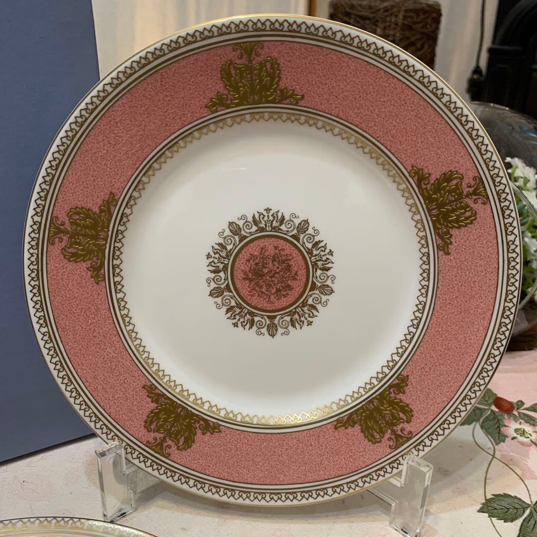 希少　未使用　ウェッジウッド コロンビア　パウダー　ピンク　17.5cmプレート