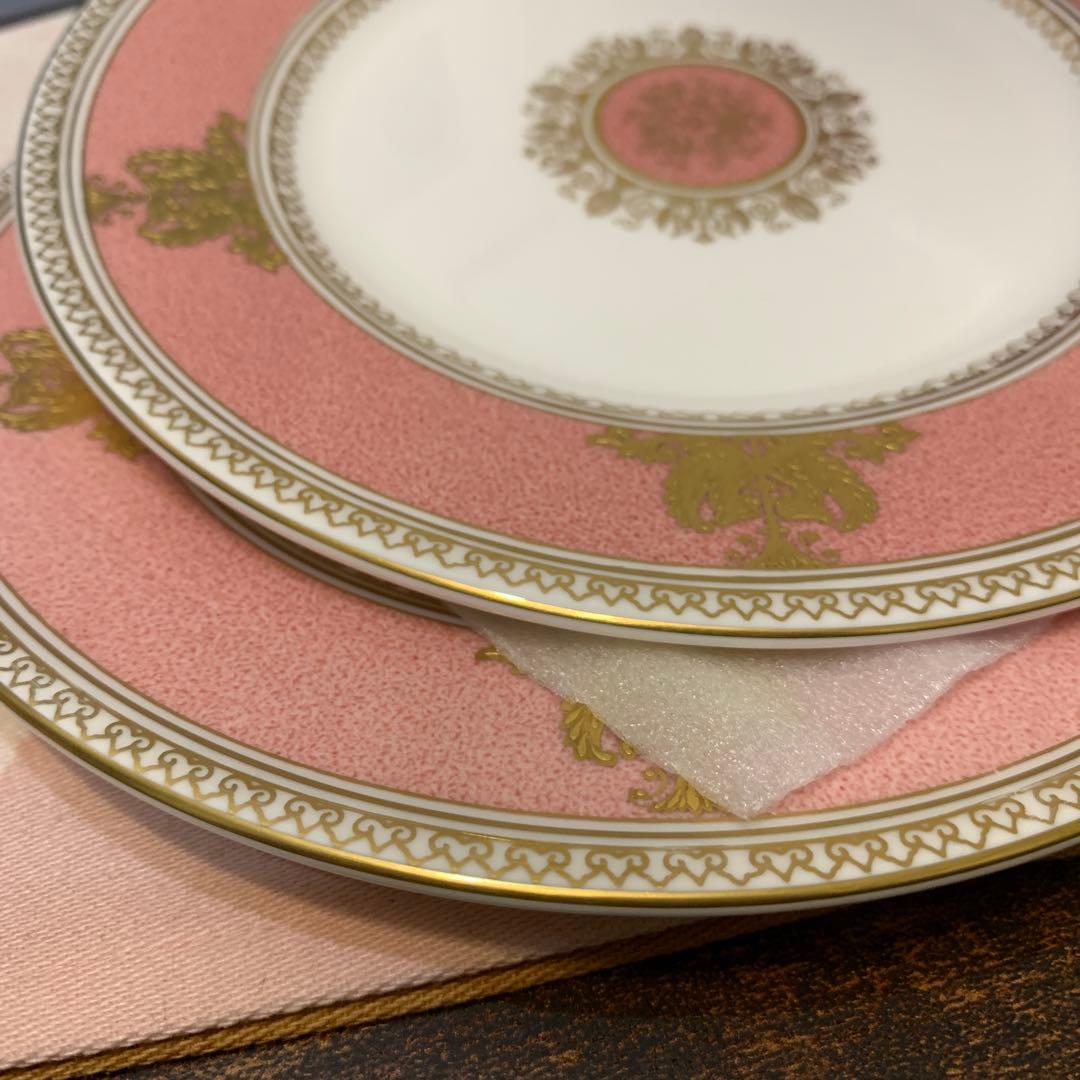 希少　未使用　ウェッジウッド コロンビア　パウダー　ピンク　17.5cmプレート
