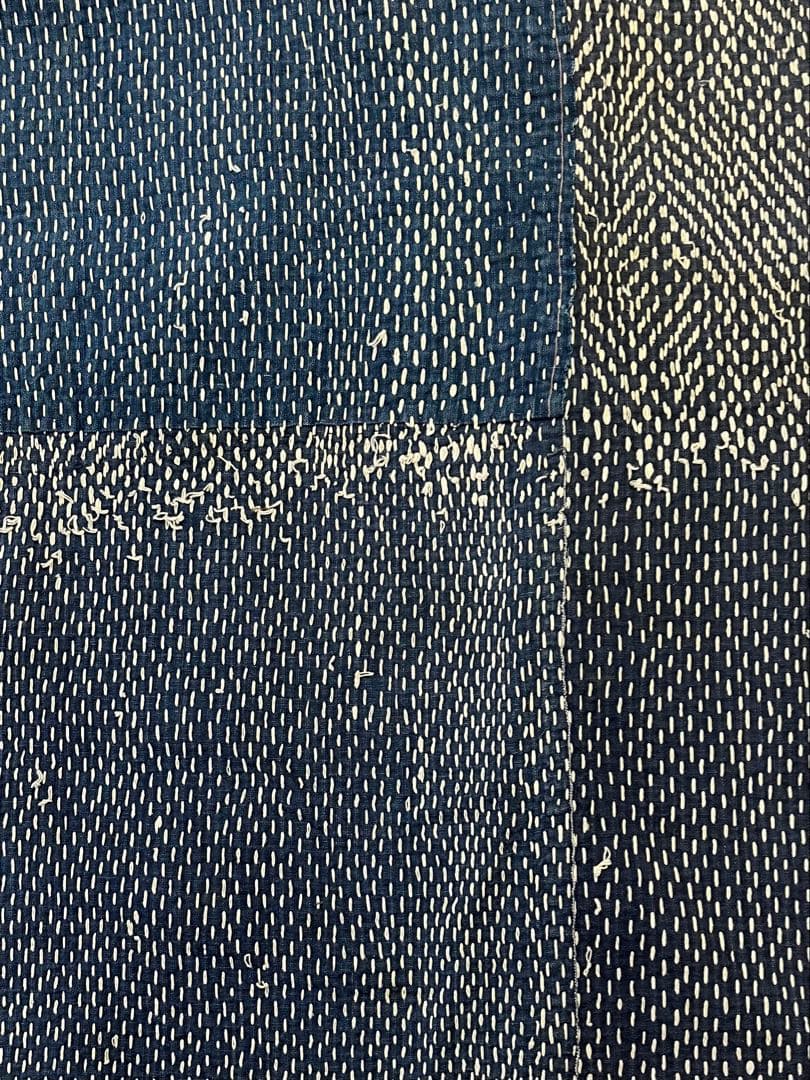 古布　木綿　希少手刺しラグ　ボロ　襴繹