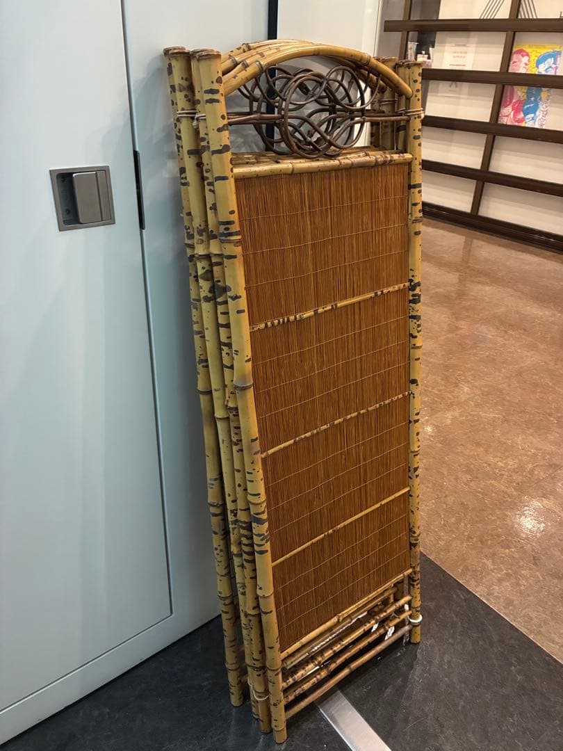 ついたて　衝立　4面　竹製　痛み無し　中古　和風　日本製　パーテーション　室内用