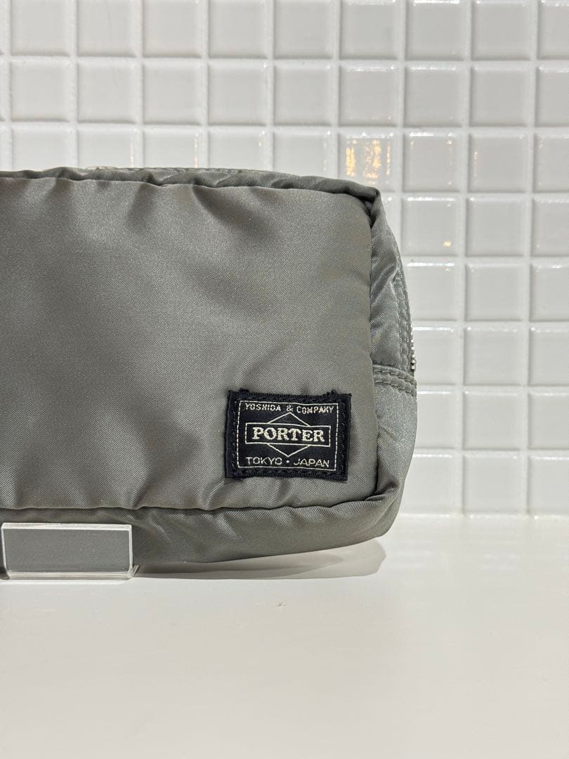 【美品】廃盤 大人気 ポーター PORTER タンカー ポーチ シルバーグレー