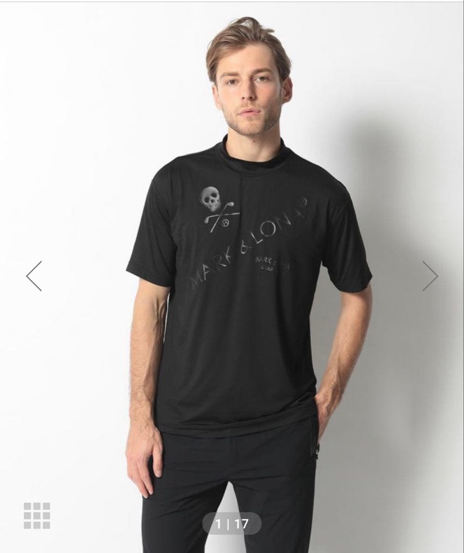 マークアンドロナ　モックネックＴシャツ