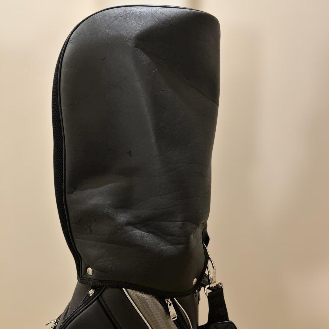 adidas キャディバッグ黒 ブラックヘッドカバー付き