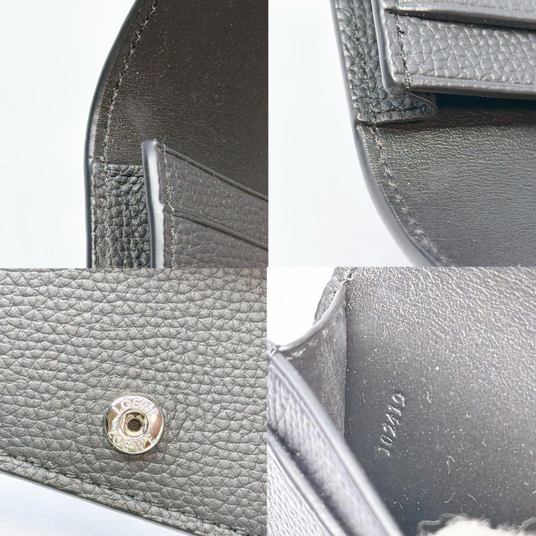 【極美品】LOEWE ロエベ アナグラム ビジネスカードホルダー シルバー