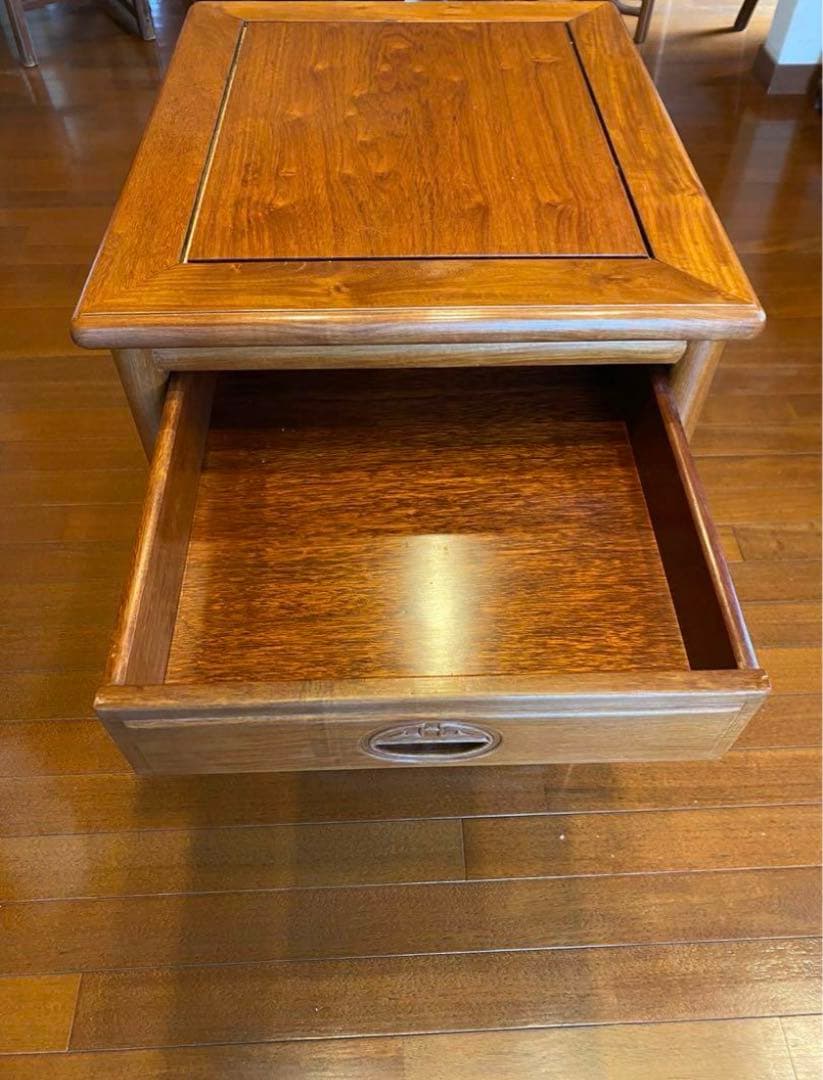 中国アンティーク　無垢材　テーブル　飾り台オブジェ