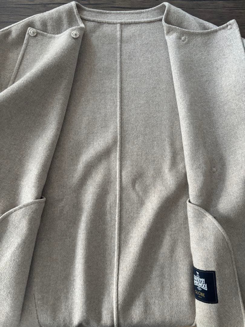 SLOBE IENA／HAMILTONダブルフェイスウールショートコクーンコート