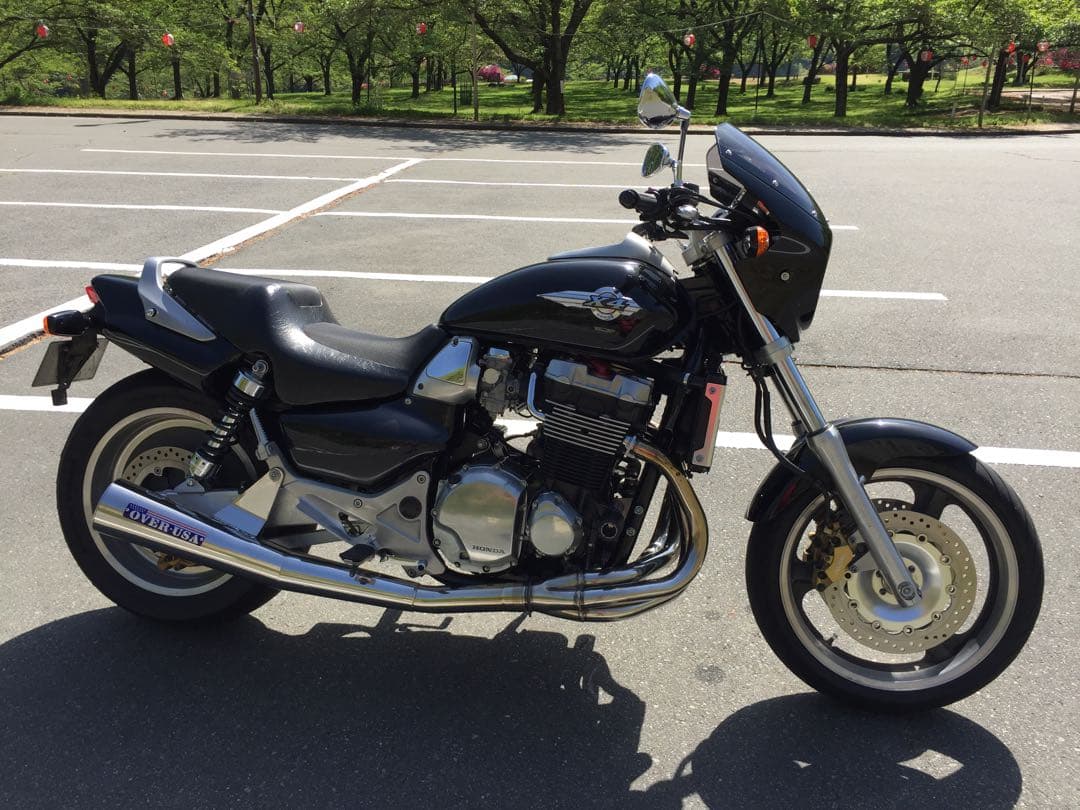 希少　ホンダX4 オーバーレーシング　ステンレス製メガホンマフラー