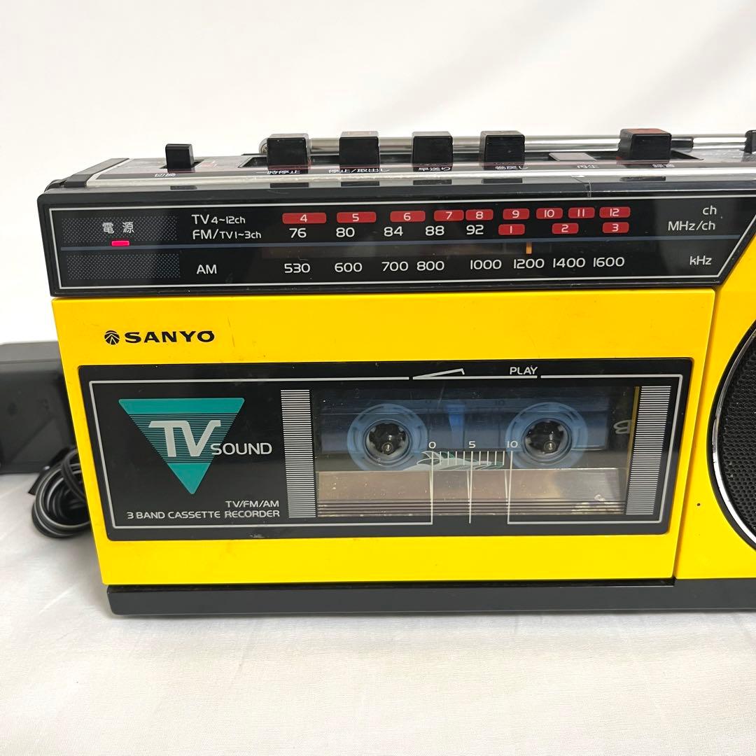 【希少】SANYO サンヨー ラジカセ MR-A7TV イエロー