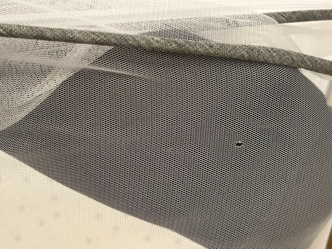 【美品】HZDMJ ベビーベッド グレー ゆりかご機能あり ※日本製マット付き