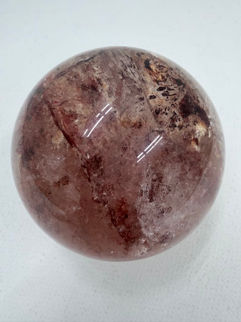 ファイヤークォーツ　スフィア　丸玉　虹　C