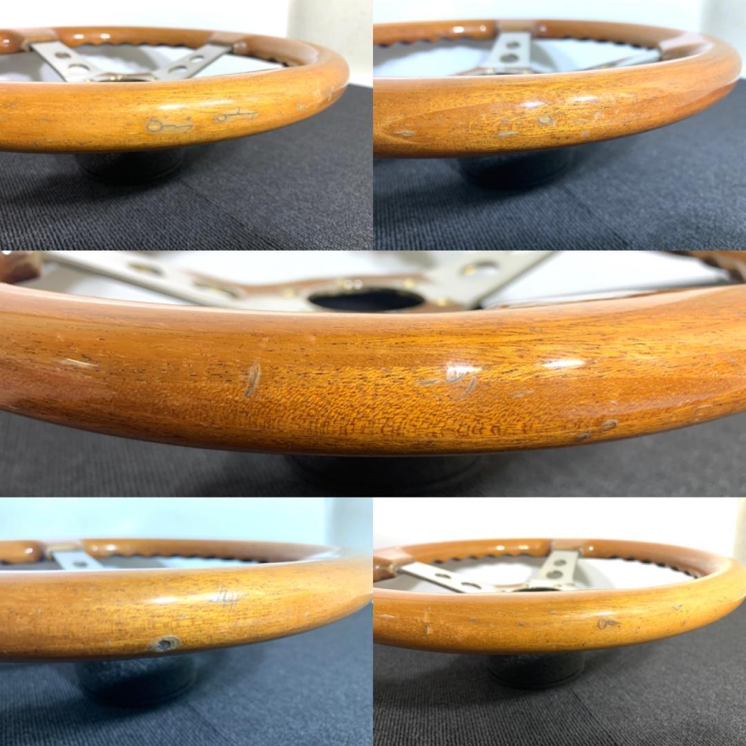 O.B.A. オーバ オバ オバハン ウッド ステアリング 35パイ 当時物