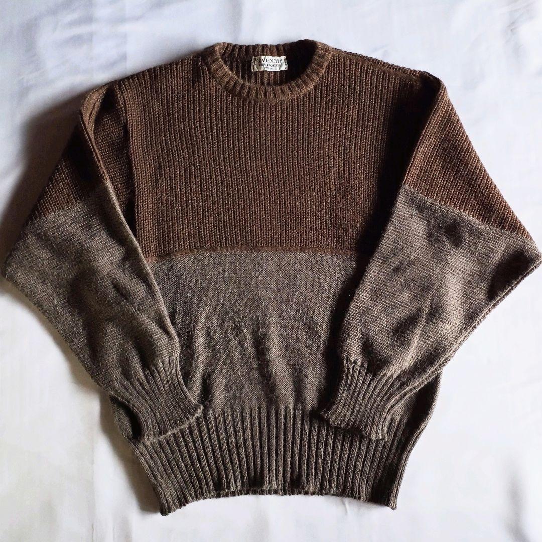GIVENCHY ヴィンテージ ウール アルパカ 切り替え ニット セーター