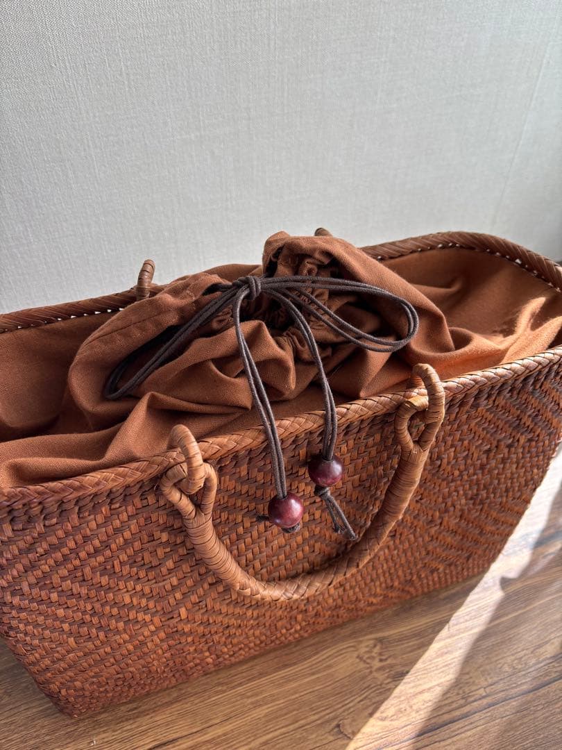 国産山葡萄蔓　かごバッグ　網代編み