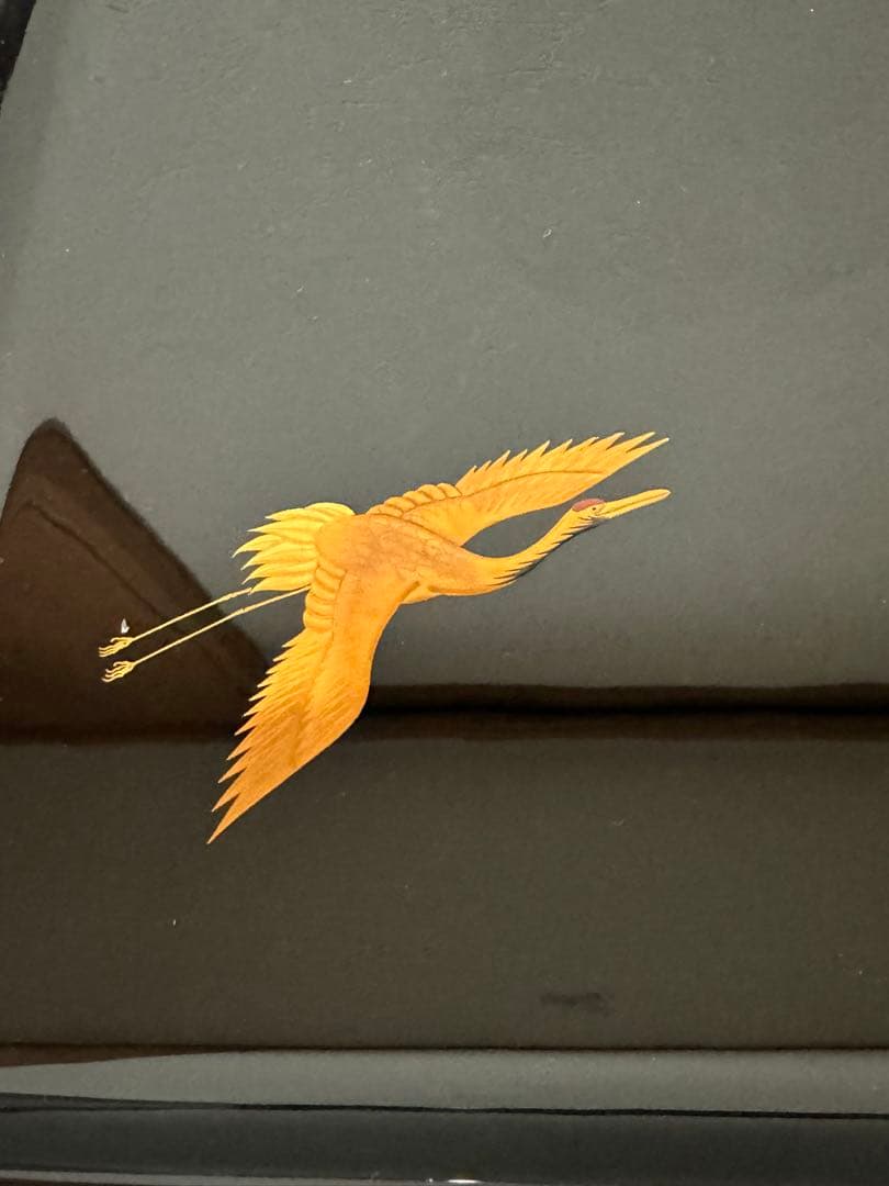 能登輪島塗　屠蘇揃い　鶴　蒔絵　美品