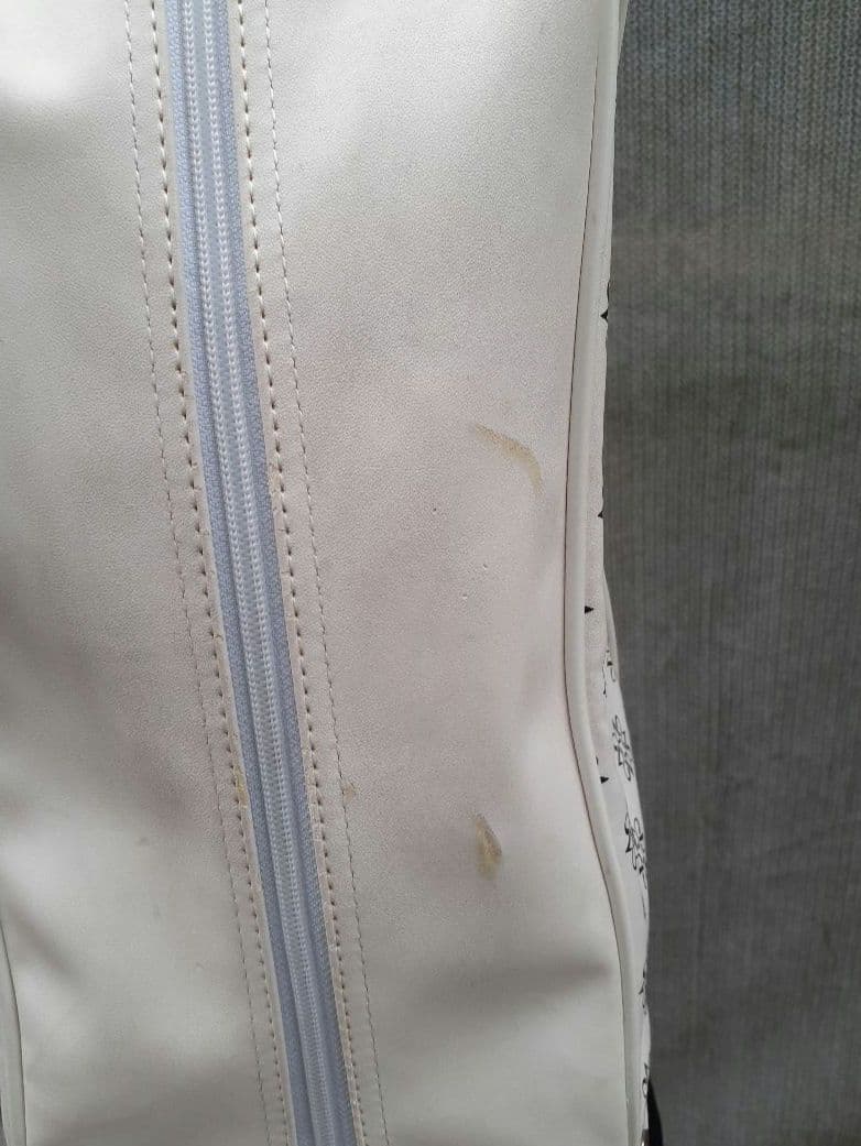 St. ANDREWS ロゴ デザイン スタンド式 キャディバッグ 白 黒