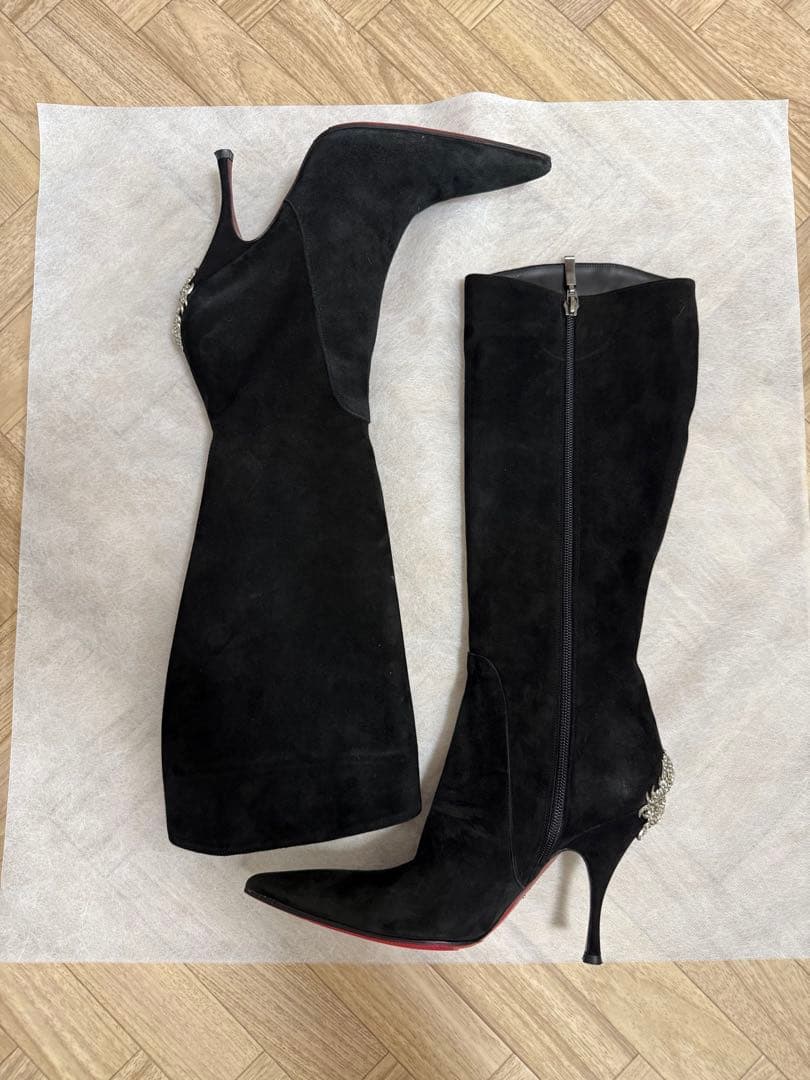 【超希少】CESARE PACIOTTI ニーハイブーツ スエード 38