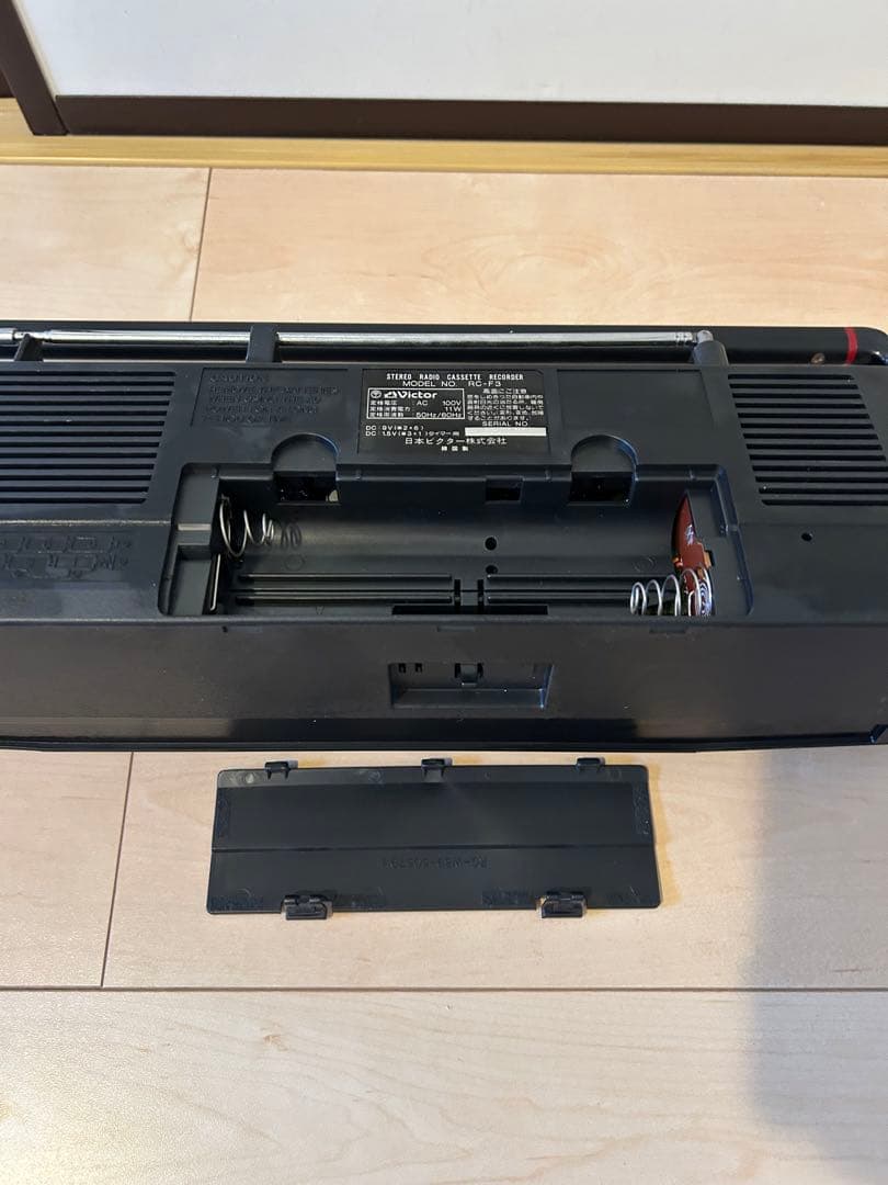 Victor Wオートリバース ラジカセ ブラック RC-F3