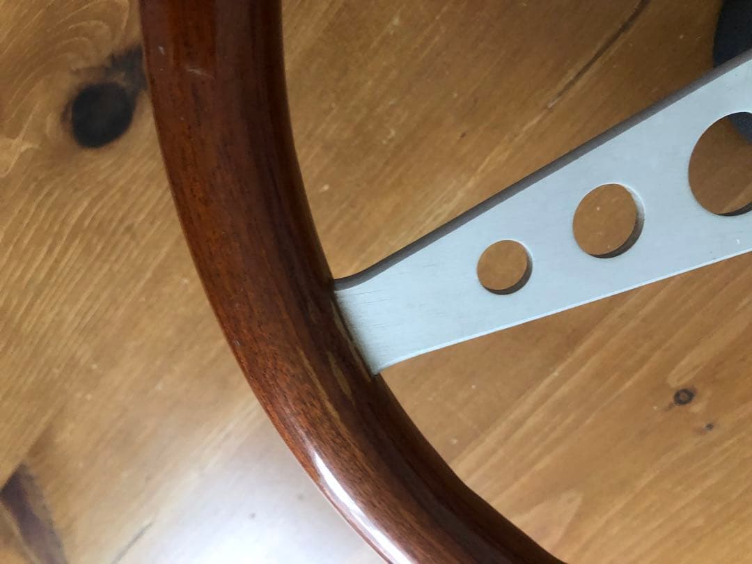 personal MONZA ウッドステアリング ホーンボタン付き 当時物　中古