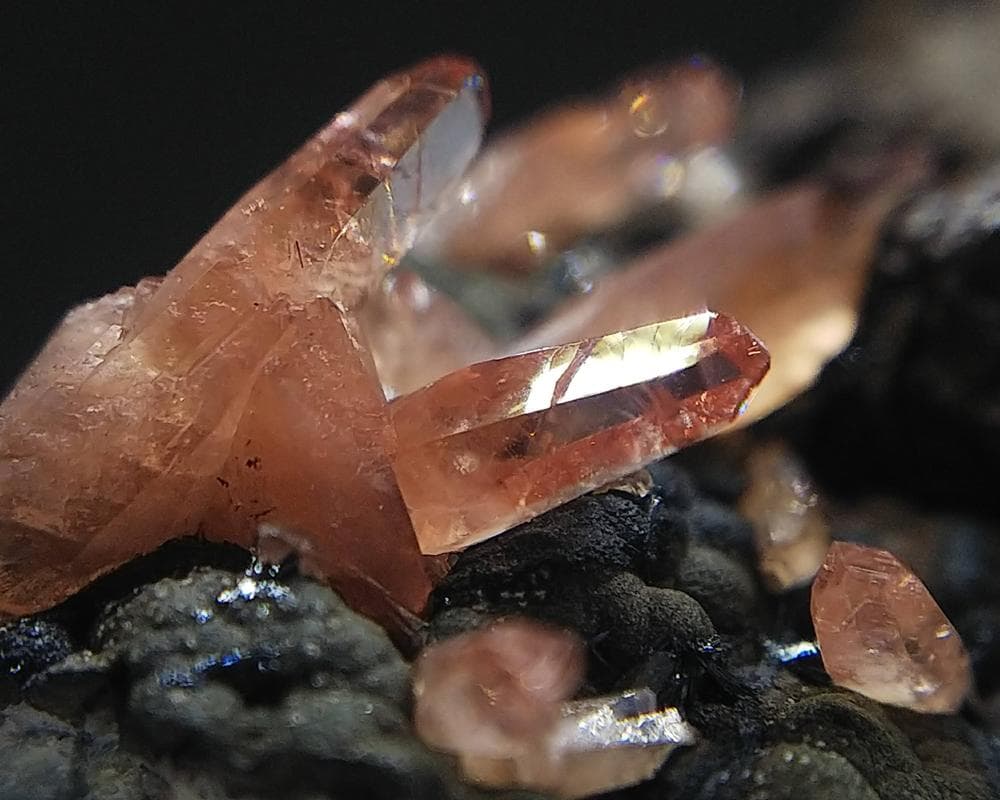 337 ロードクロサイト インカローズ 犬牙状 結晶 母岩付き