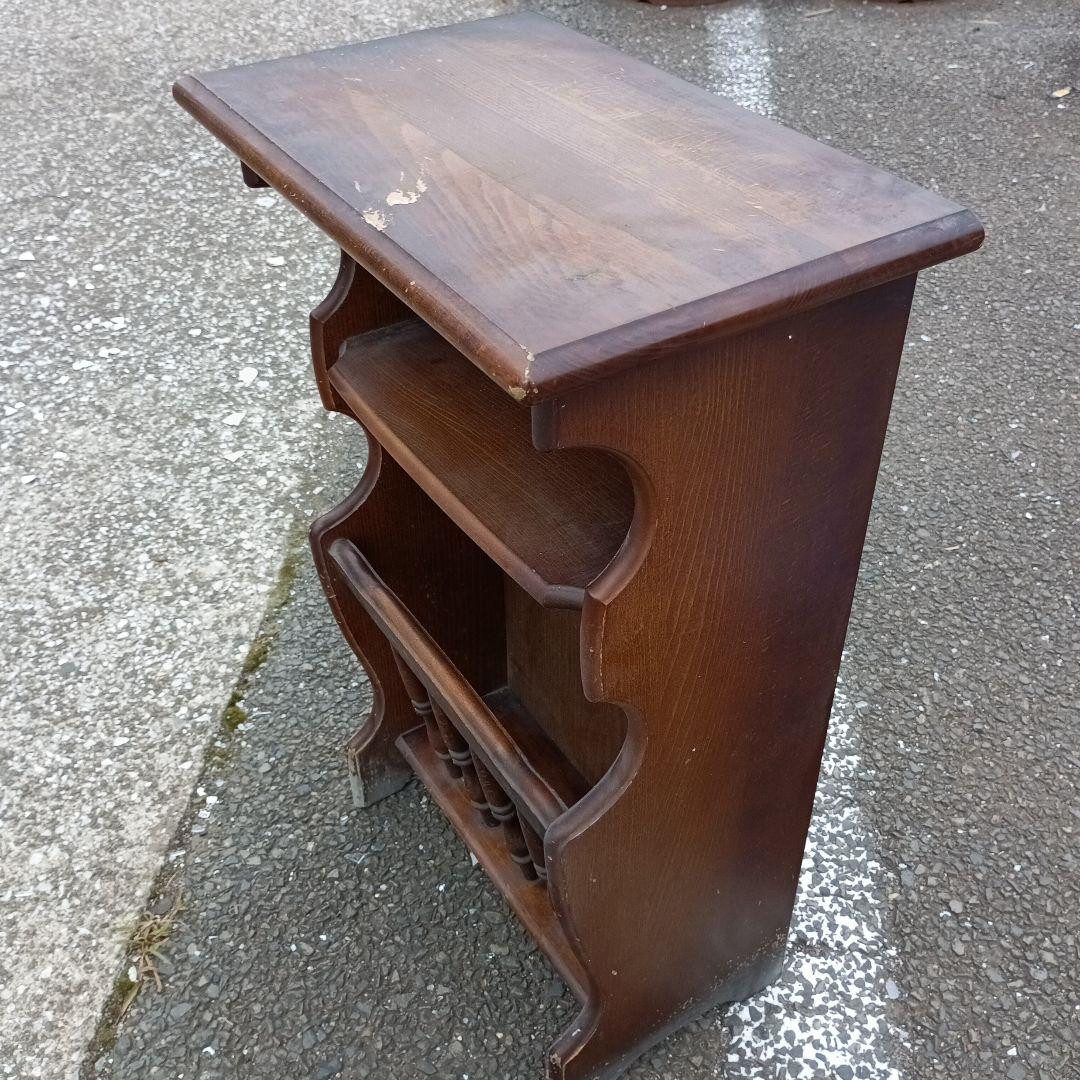 3080）Karimokuカリモク家具　電話台 花台　飾り台　昭和レトロ