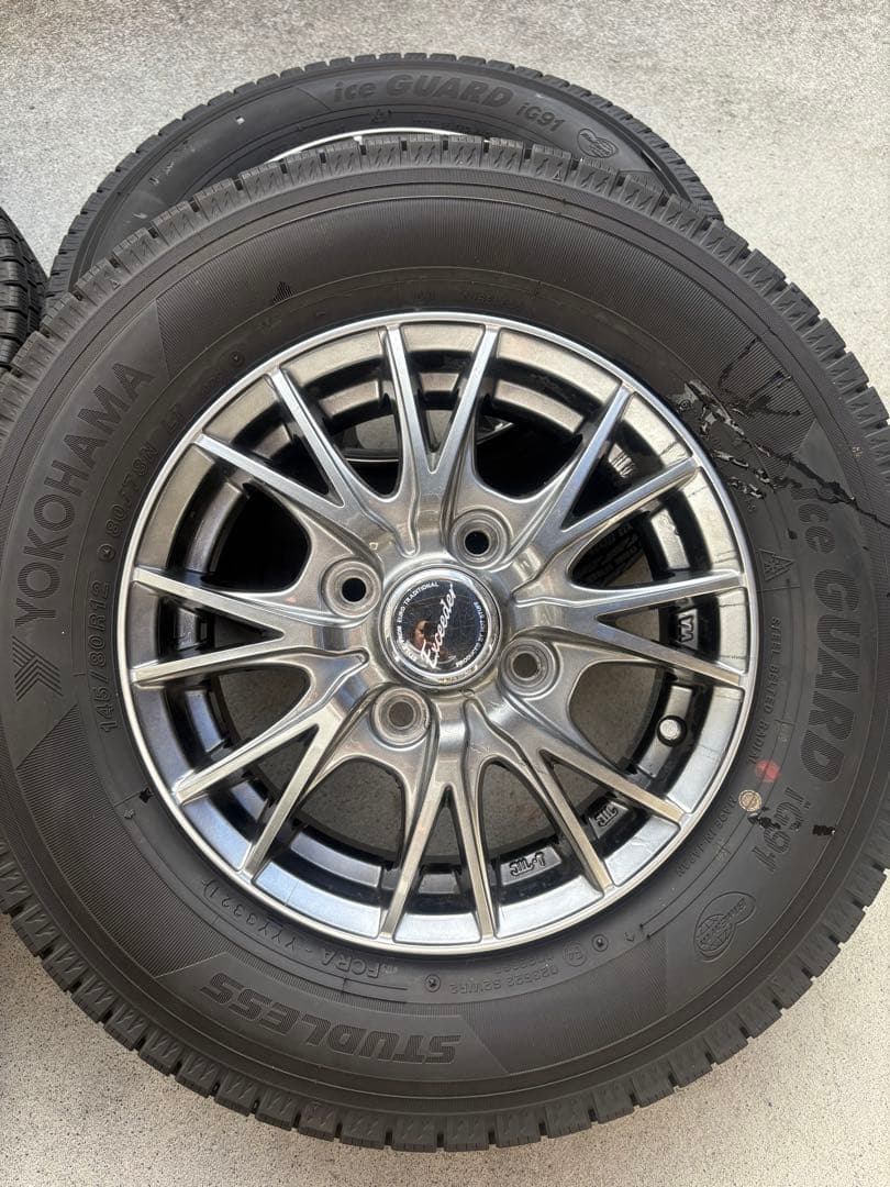 エブリィスタッドレスタイヤ 　145R12 ホイール4本セット送料込み！