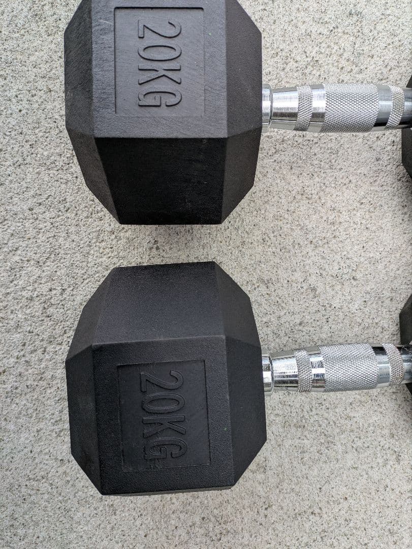 20KG ヘックスダンベル 2個セット 発送不可。引き取り限定。