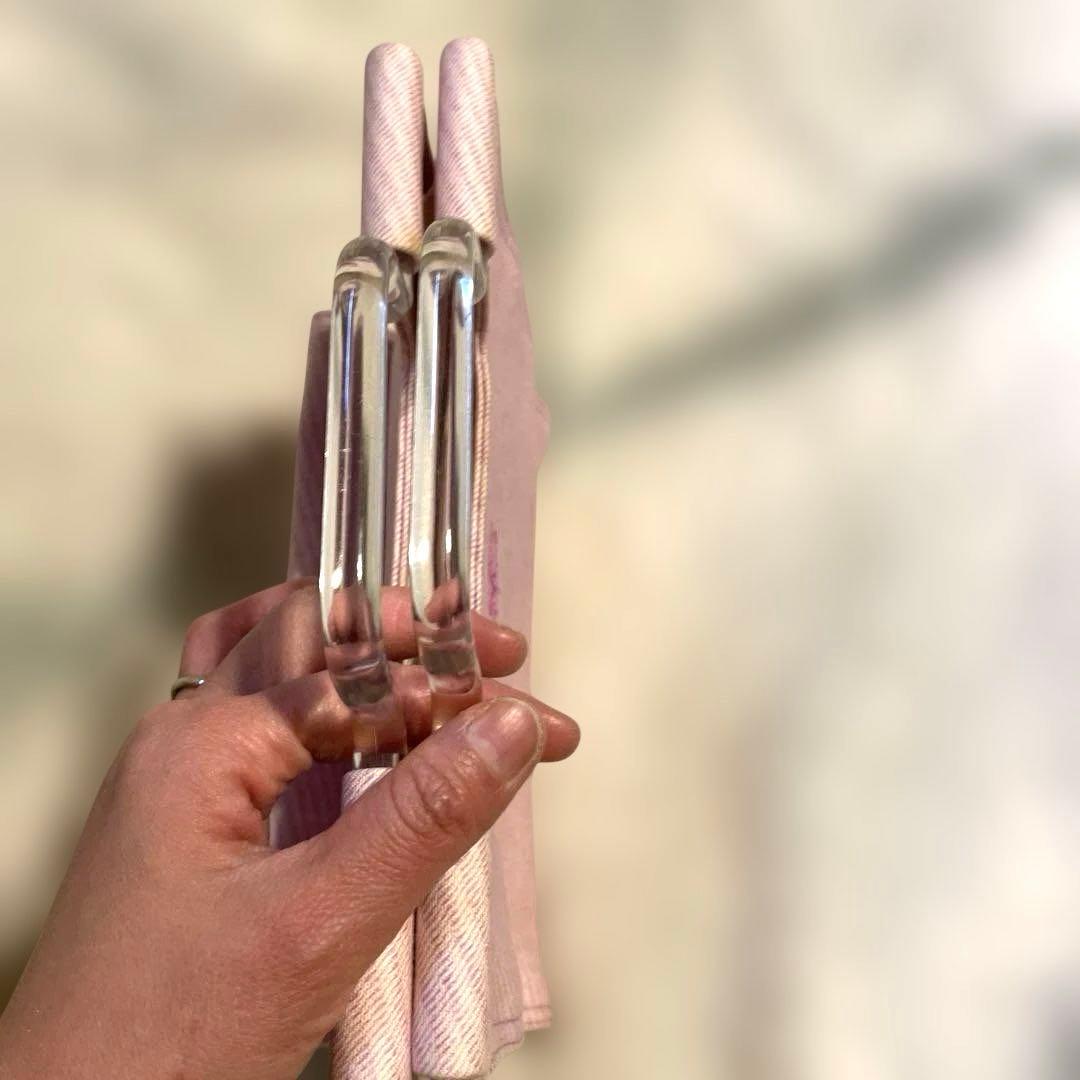 極希少❗️レア　courrèges クリアハンドル　ハンドバッグ　ピンク　ミニ