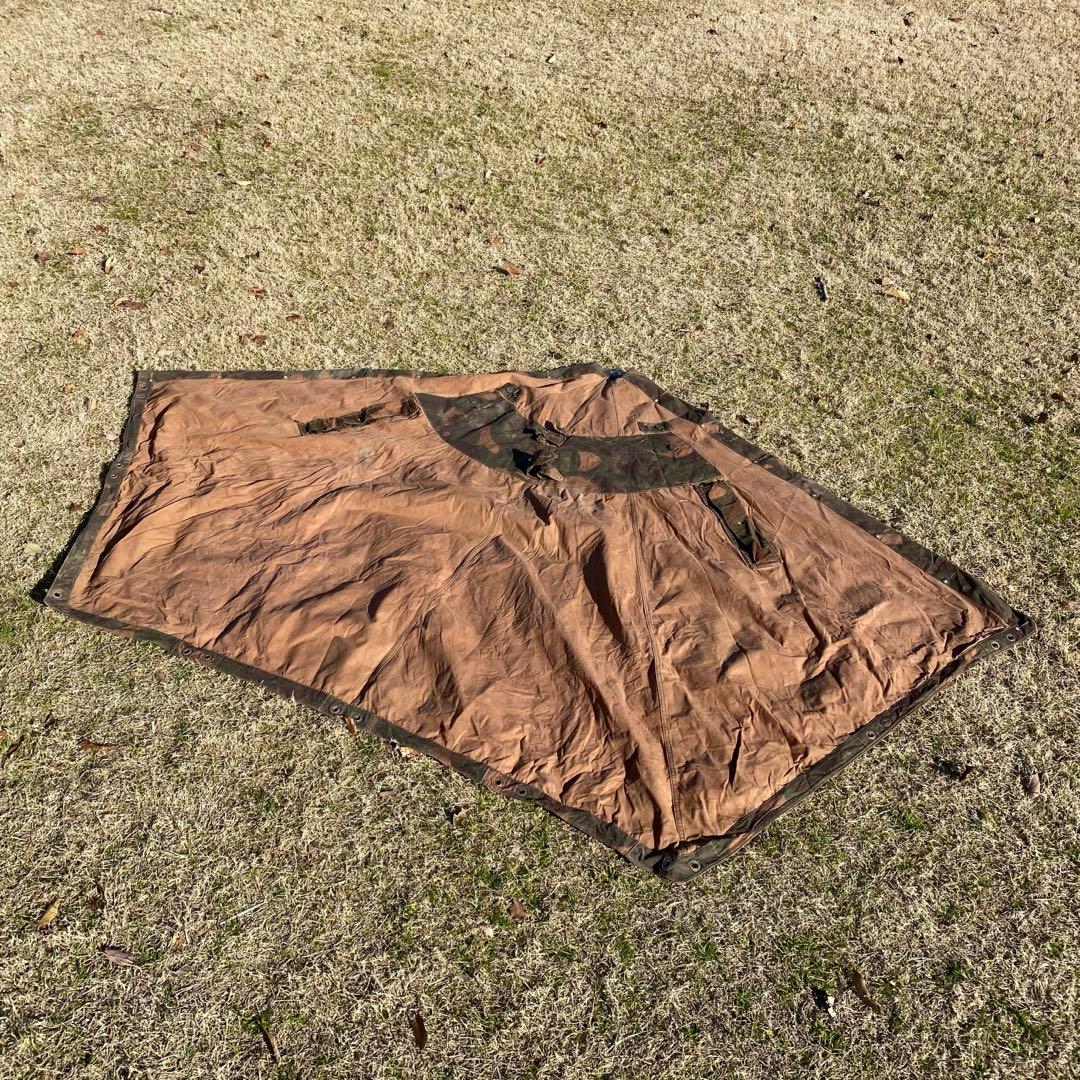 ハンガリー軍幕②　ポンチョ　２枚　ポール・ペグセット　 ワンポールテント