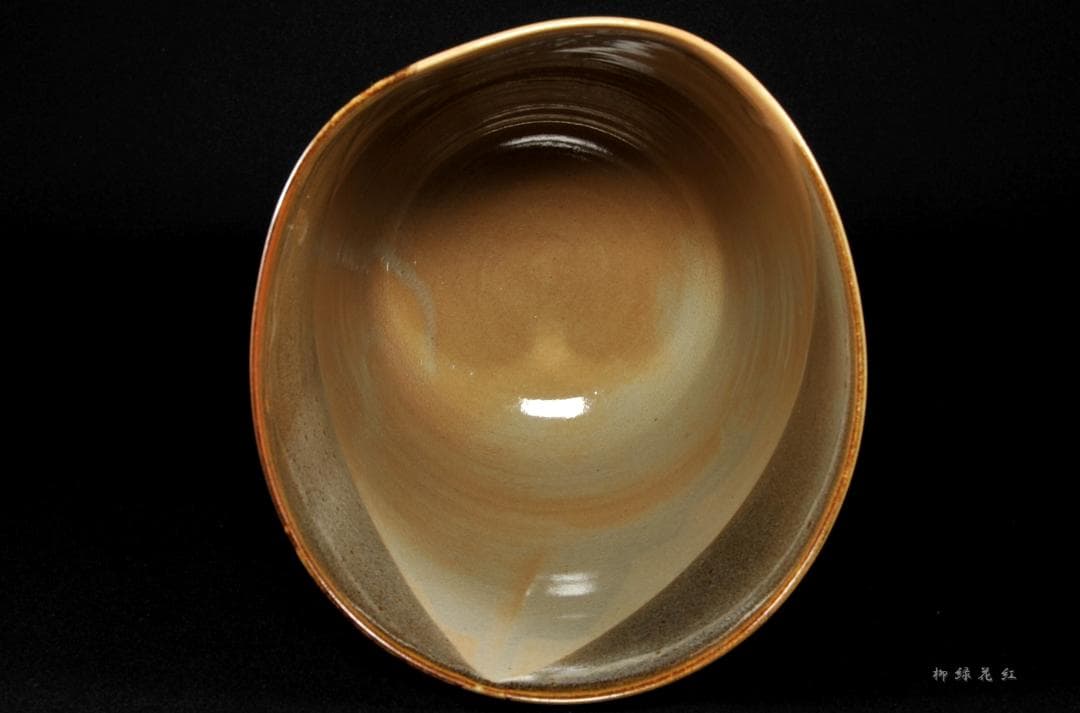 虫明焼 竹絵 水指 茶道具