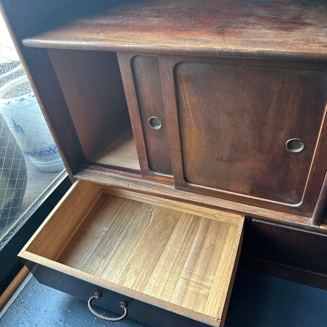 瞬間的お値下げ‼️ヴィンテージ　茶箪笥　アザミの絵が描かれていて素敵❣️