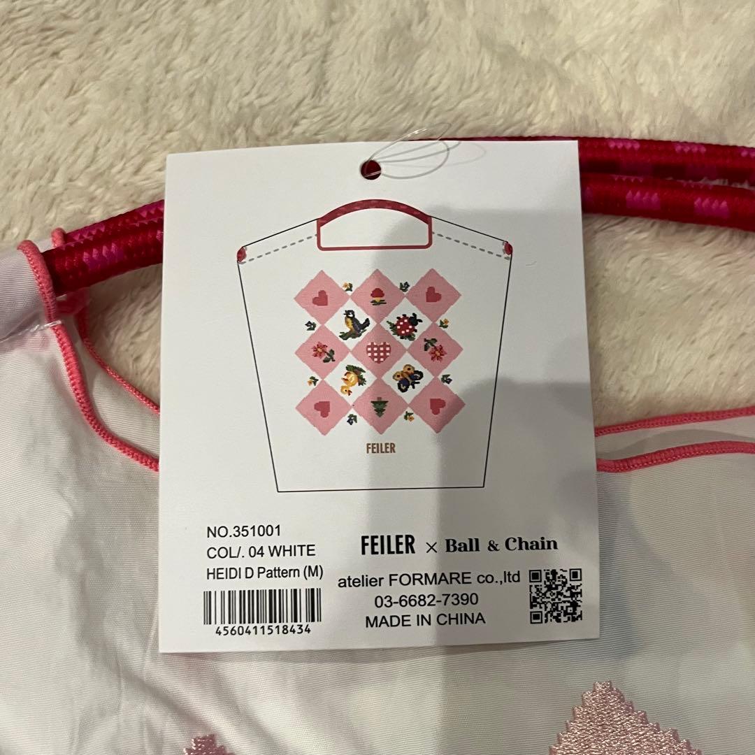 FEILER ボール&チェーン 刺繍 エコバッグ お花 ハイジ フェイラー