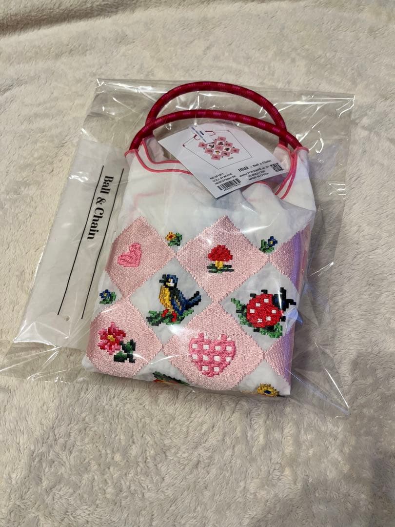 FEILER ボール&チェーン 刺繍 エコバッグ お花 ハイジ フェイラー