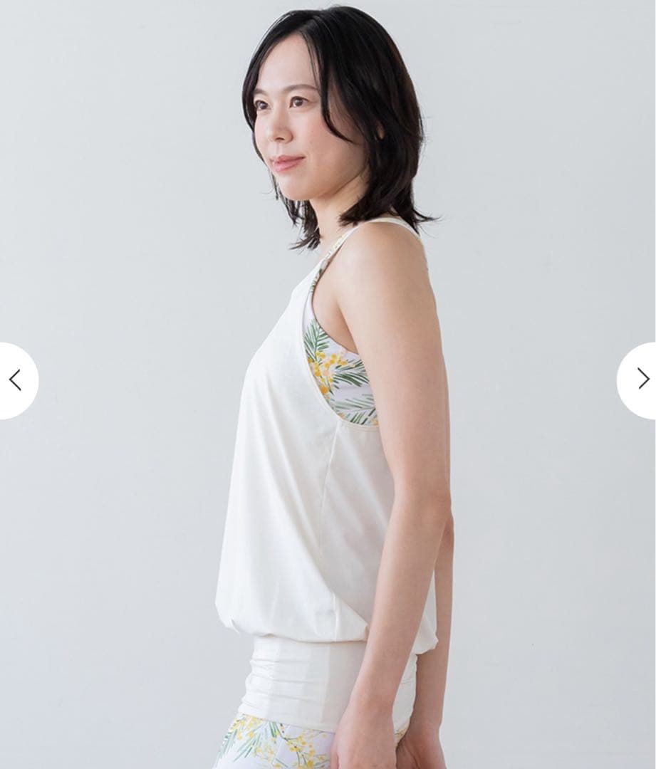 最終値下げ新品未使用sukara スカーラフラワーカバーキャミソールミモザＬ