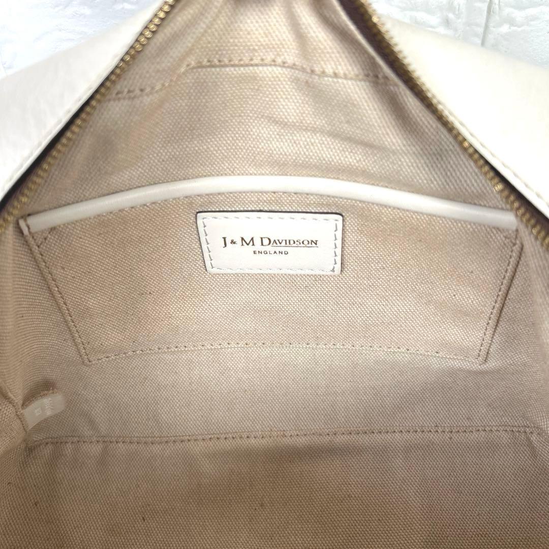 ジェイアンドエムデヴィッドソン　ショルダーバッグ 白　レザー　K1482