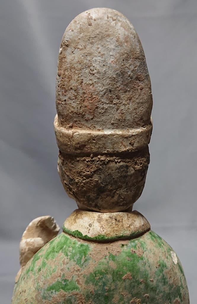 コレクター収集品　中国　唐三彩　立像　36.5cm