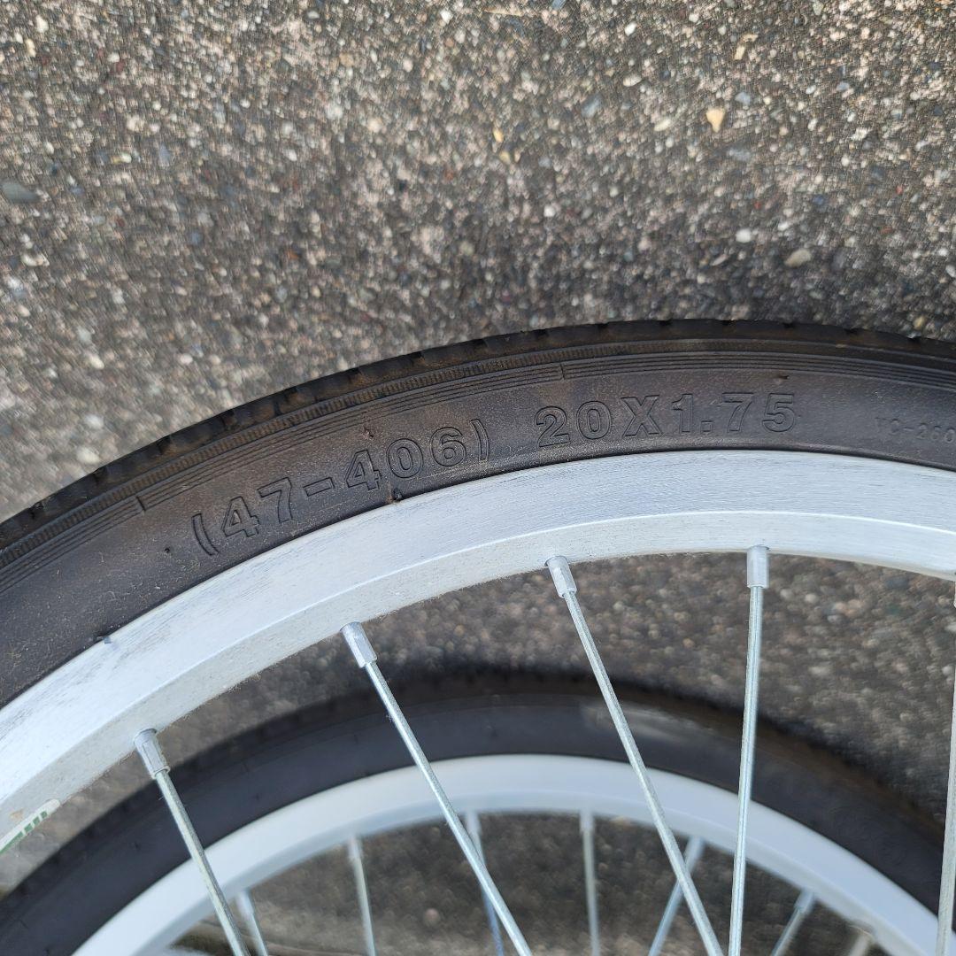 CANORO 20インチ 折りたたみ自転車 ホワイト